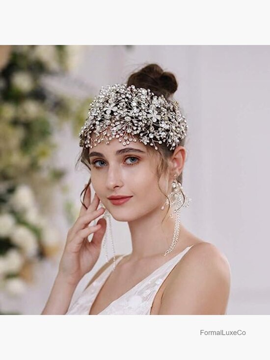 Handmade Crystal Wedding Headpiece - Rhinestone Bridal Hair Band